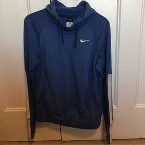 Nike woman’s size small heather blue and white hoodie sweatshirt kangaroo pocket
